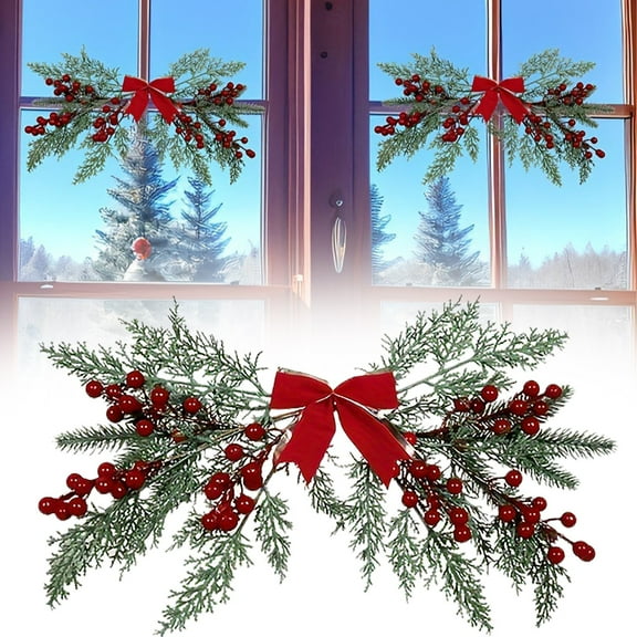 Christmas Red Artificial Flower Decoration, Fake Maple Leaves Bouquet for Home Table Centerpiece, Fall Floral Arrangement for Living Room Decor