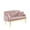Pink, variant on Yesurprise Loveseat Sofa, 2 Seater Sofa with 2 Pillows, Modern Velvet Upholstered Loveseat Couches with TuFTed Back & Metal Legs for Living Room Bedroom Office