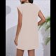 thumbnail image 5 of Vestido Corto de Verano para Mujer, Estilo Camiseta, Corta, Cuello Redondo, Informal, Holgado, Básico, Minivestido, Color Albaricoque L, 5 of 7