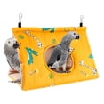 thumbnail image 1 of Casa Nido De Pájaro Cálida De Invierno - Hamaca Colgante Cobertizo De Terciopelo Jaula De Cabaña Cama para Dormir Escondite De Pájaros Esponjosos De Felpa Mediana （Amarillo）, 1 of 5