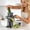 Blue, variant on YANDE-Rotary Cheese Grater, Rotary Cheese Grater with Handle, Vegetable Slicer with 3 Interchangeable Blades, Rotary Grater & Food Shredder for Kitchen, Ideal for Cheese, Cucumber, Carrot (Dark Gray)