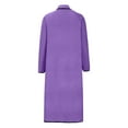 thumbnail image 5 of IROINNID Women's Mid-Long Trench coat Coat Solid Color Long Sleeve Loose Warm Coat Cardigan Winter Outerwear, Purple, 5 of 8
