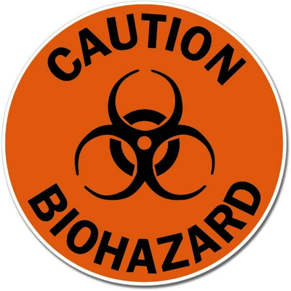 2" Bio Hazard Warning Triangle Sign Notice Vinyl Sticker