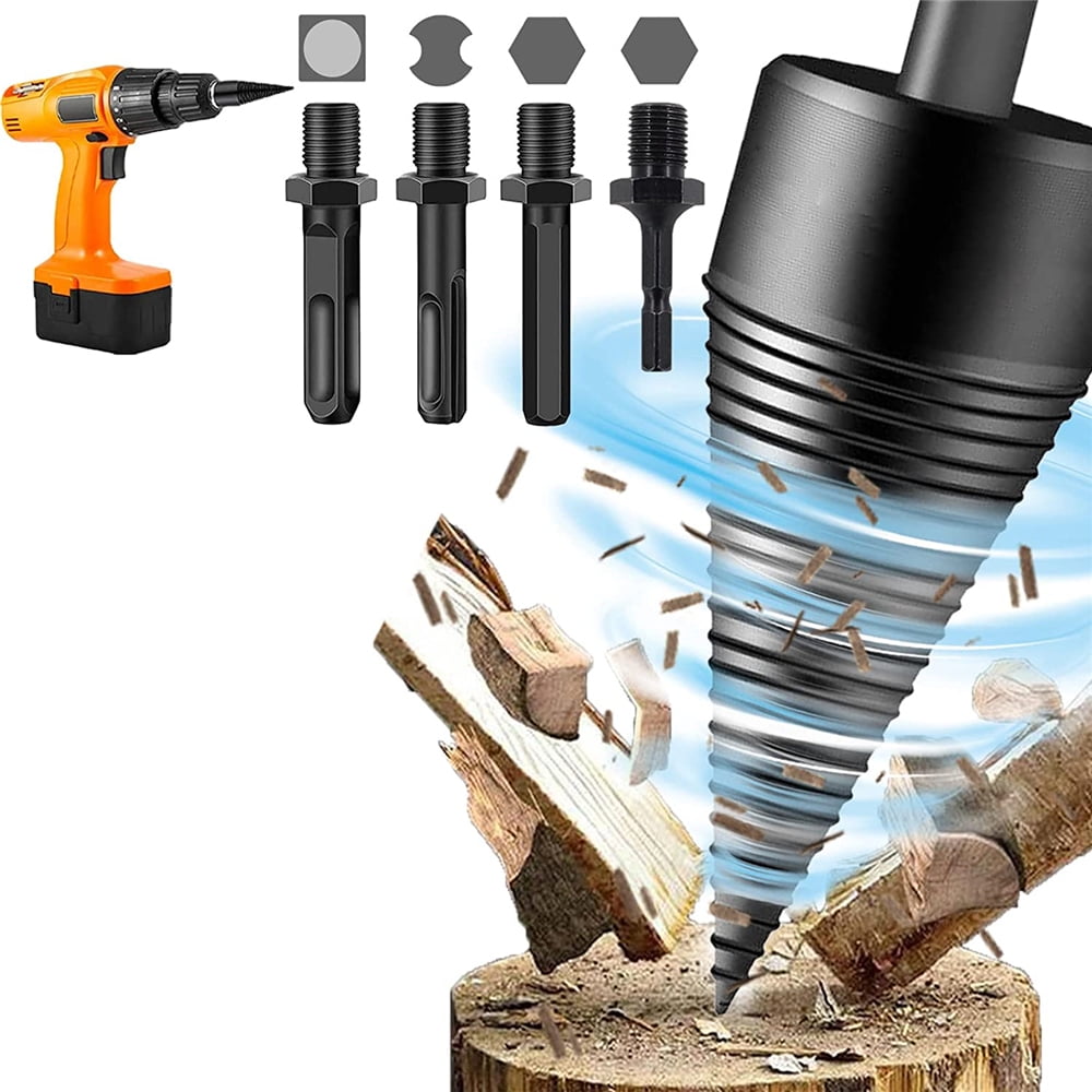 32mm Firewood Drill Bit Wood Log Splitter,5 PCS Kindling Splitting