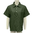 thumbnail image 4 of S-5X Plus Size Golf Shirts for Men Big & Tall Short Sleeve Tshirts Shirt Mens Casual Solid Color Pullover Button Collared Athletic Workout Tees Tops, 4 of 4