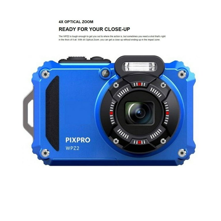 Kodak WPZ2 16MP Waterproof Camera, WiFi Share, Video Shoot, Blue