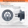 thumbnail image 3 of 4581DD3003B Roues de Support Inférieur pour Lave-Vaisselle 4581DD3003C pour LG Rouleau de Support Inférieur Pièces de Rechange 4581DD9002B, PS3523051, PS12075858 (4 Pcs), 3 of 6