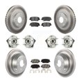 thumbnail image 1 of Transit Auto Front Rear Hub Bearing Assembly Coated Disc Brake Rotor and Semi-Metallic Pad Kit (10Pc) for Car 2014-2015 Kia Sorento AWD with Red Painted Calipers Left Right Driver Passenger KBB-112285, 1 of 11