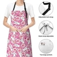 thumbnail image 6 of Pofeuu Cute Rabbit Print Waterproof Apron with Pockets Adjustable Cooking Aprons Kitchen Bib for Baking Household Cleaning, 6 of 8