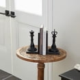 thumbnail image 3 of DecMode 5" Chess Black Polystone Bookends with King and Queen (Set of 2), 3 of 14