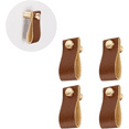 thumbnail image 5 of Goldenwarm 25 Pack Leather Cabinet Pulls Drawer Handles Brushed Gold Cabinet Pulls, 5 of 9