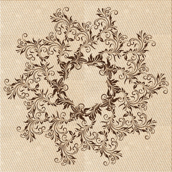 Ahgly Company Indoor Square Patterned Bronze Brown Area Rugs, 5' Square