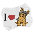thumbnail image 1 of Ambesonne Yorkie Place Mats Set of 4, I Love Yorkshire Words, Standard Size, Marigold Pale Grey, 1 of 6