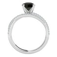 thumbnail image 4 of Aonejewelry 1.30 Ct. Ttw Halo Split Shank Black Diamond Engagement Ring Crafted In 14k Solid White Gold, 4 of 4