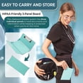 thumbnail image 5 of First Lifesaver Nursing Clipboard 3 Layers Aluminum Foldable Nurse Clipboard with Strong ClipFor Nurses, Nursing Students and Doctors (Mint), 5 of 6
