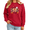 1-Red, variant on Women's I Put the BOO in Boujee Graphic Sweatshirt Playful Halloween Crewneck Pullover Long Sleeve Shirt