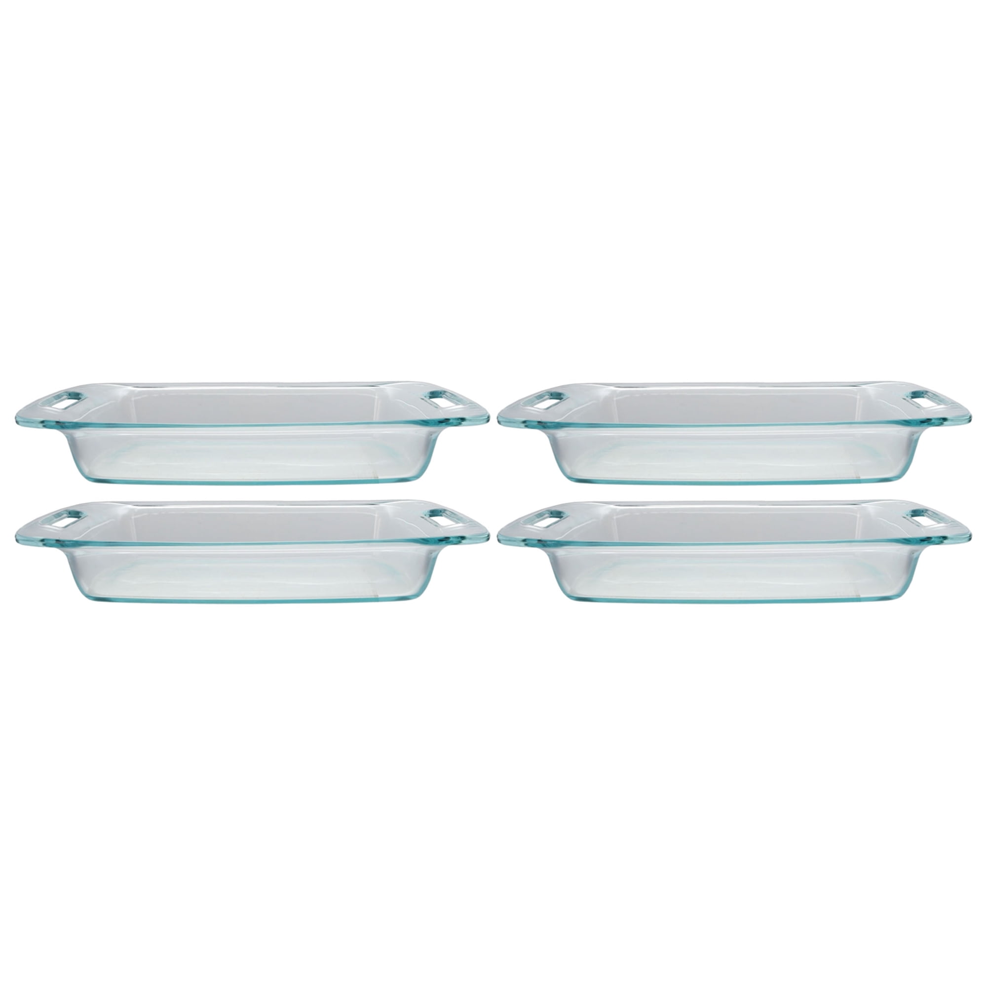 Pyrex C-233 3-Qt Easy Grab Glass Baking Dishes (4-Pack) - Made in USA