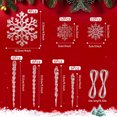 thumbnail image 4 of Ayieyill 52Pcs Christmas Snowflake Decorations,  Icicles Ornaments Set Clear Snowflake Acrylic Christmas Ornaments for Christmas Tree Decorations, 4 of 7