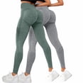 thumbnail image 5 of 2 Pcs High Waisted Mesh Yoga Pants for Women, Breathable Seamless Workout Leggings, Tummy Control Running Gym Tights with 4-Way Stretch for Gym, Yoga and Casual Wear-White, 5 of 9