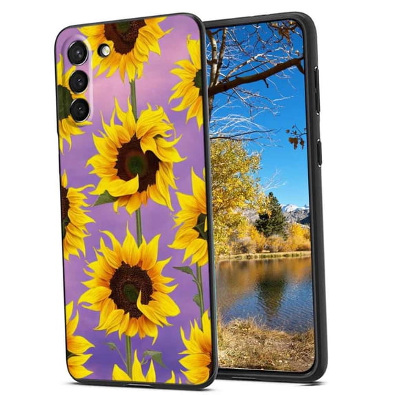 Sunflowers Phone Case, Degined for Samsung Galaxy S22 Case Men Women, Flexible Silicone Shockproof Case for Samsung Galaxy S22