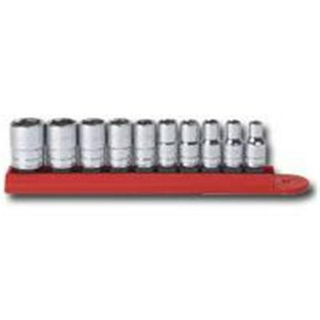 

10 Piece 1/4 Inch Drive 6 Point SAE Socket Set