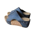 thumbnail image 4 of longantii Orthopedic Casual Sandals for Women Arch Support Summer Flat Sandals Lightweight Non Slip Slip on Beach Slippers Beach Vacation 2026 Orthopedic Shoes Blue, 4 of 6