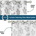 thumbnail image 4 of Vargottam Foliage Pattern Sheer Curtains for Tall Doors & Windows - Set of 2, 90", Grommet Top, Printed Georgette Light Filtering Panels for Home Decor, 4 of 9