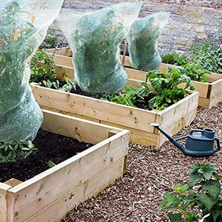 HES Plant Cover Bag Wind-Prevent Breathable Nylon Garden Netting