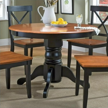 Home Styles Round Pedestal Casual Dining Table In Black And Cottage Oak Canada Home Styles Round Pedestal Casual, Round Dining Table Set For 6 Canada