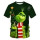 thumbnail image 5 of Venta caliente de camiseta de niño monstruo verde navideño impresión 3d moda de moda impresa manga corta, 5 of 5