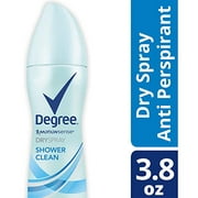 Degree Women Antiperspirant Deodorant Dry Spray, Shower Clean, 3.8 oz