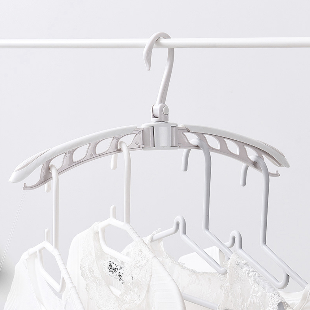 Mgaxyff Extensible Folding Clothes Overcoat Hanger Holder Portable