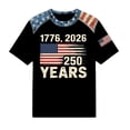 thumbnail image 4 of Womens Patriotic USA Shirt 250th Anniversary American Flag T Shirts Casual Short Sleeve Summer Top 4th of July Clothes, 4 of 4