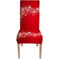 thumbnail image 5 of Christmas Snowflake Red Chair Covers for Dining Set of 4 Kitchen Parsons Chair Slipcovers Removable Seat Protector for Home or Party, 5 of 6