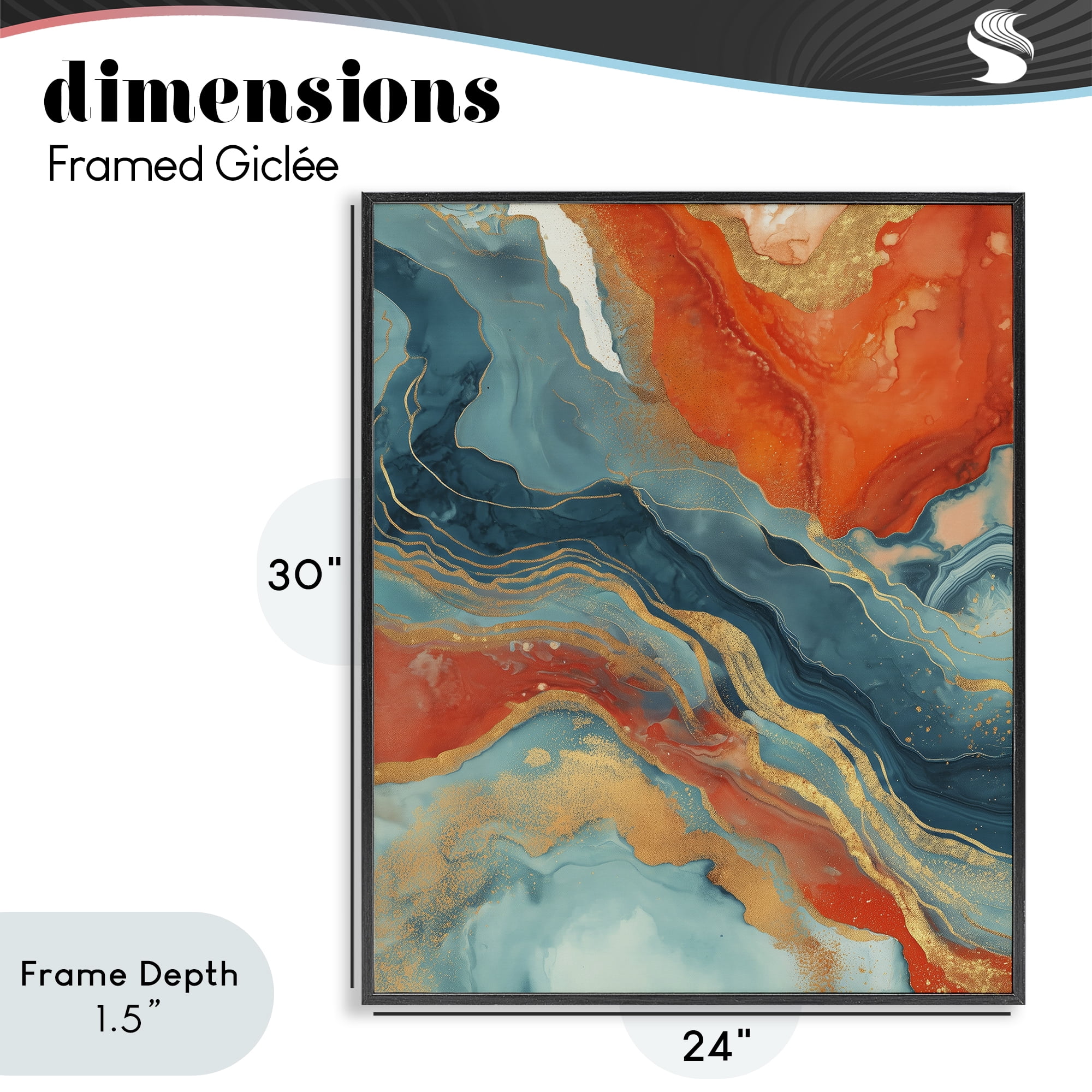 Stupell Industries Vibrant Fusion Movement Black Framed Giclee Art, design by Svetlana Aleynikova