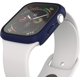 thumbnail image 4 of 2 Pack Hard PC Case with Tempered Glass Screen Protector Compatible with Apple Watch Series 7 41mm Case, Ultra-Thin Scratch Resistant Overall Protective Cover for iWatch Men Women, Blue, 4 of 5