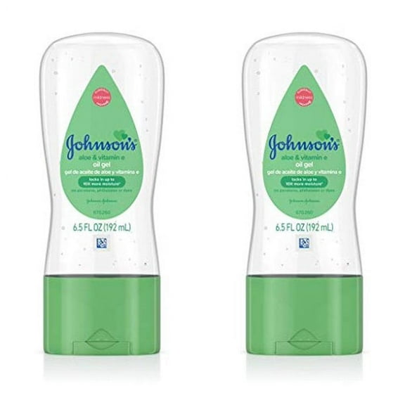 2 Pack - JOHNSON'S Aloe Vera & Vitamin E Baby Oil Gel 6.50 oz