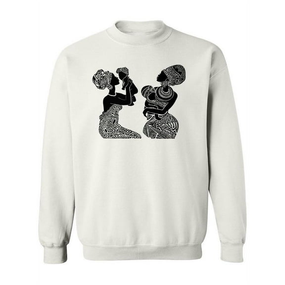 African Women With A Baby Paint Sweatshirt Women -Image by Shutterstock, Female Small