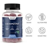 Snap Supplements L-Carnitine Amino Acid Preworkout - Energy, Recovery, 500mg (60 Gummies)