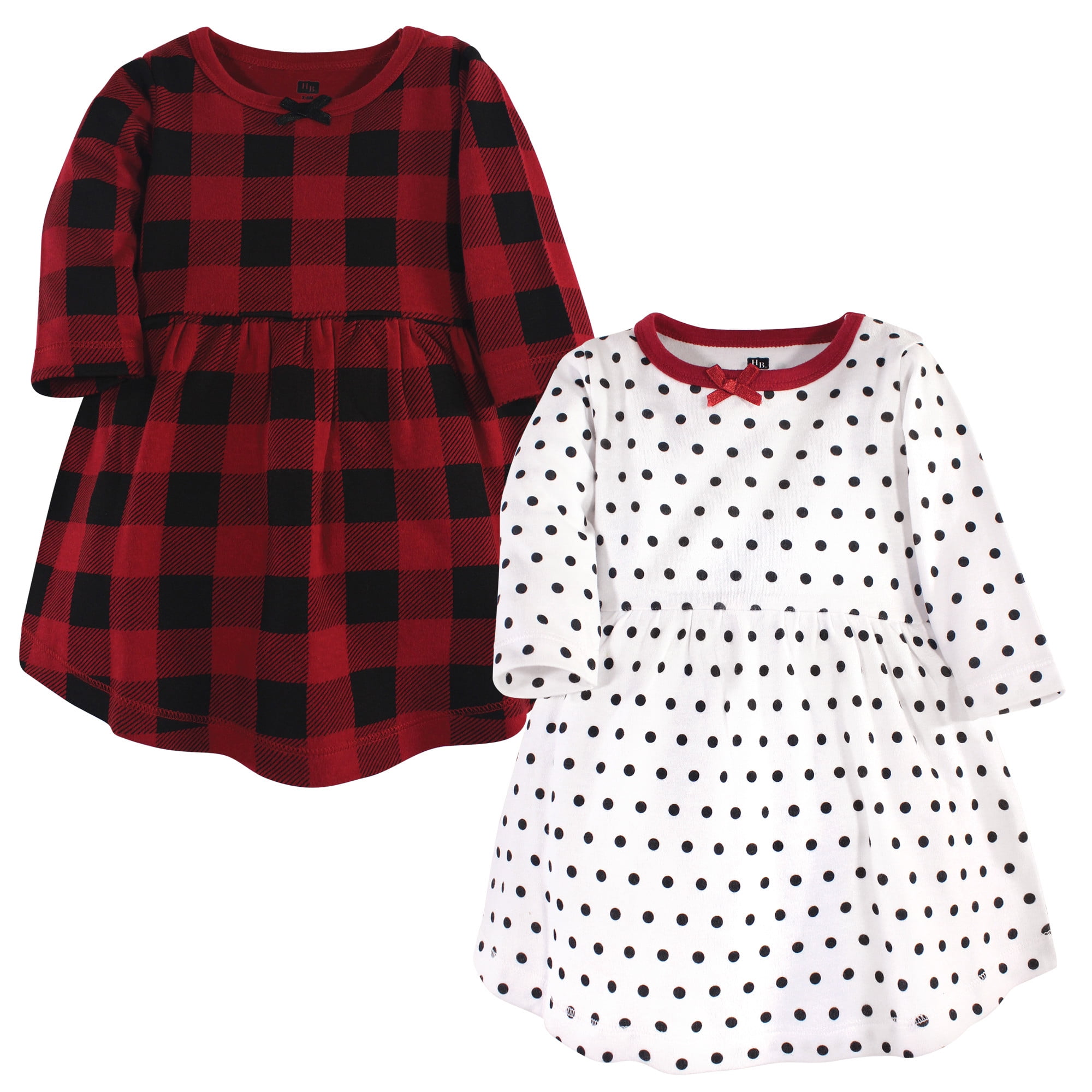 Hudson Baby Hudson Baby Girl Long Sleeve Dress, 2Pack