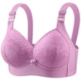 thumbnail image 3 of Kukoosong Push up Bras for Women Fashion Plus Size Women's Front Buckle Solid Color Rims-Free Comfortable and Breathable Gathered Thin Underwear Daily Bra, Sizes 36BC, 3 of 6