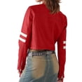 thumbnail image 5 of Stand Collar Women Long Sleeve Faux Leather Zipper Jacket Motorcycle Crop Coat, 5 of 5