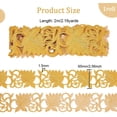 thumbnail image 2 of 2M Floral Embroidery Iron on/Sew on Polyester Ribbon Patches Hollow Trim for Costume Accessories Leaf Pattern 2-1/2 inch(65mm) Polyester, 2 of 5