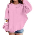 thumbnail image 4 of Économies d'Hiver! SROBPTY Chandails en Molleton à Manches Longues pour Garçons et Filles, Mode Dégradé Col Rond Rose, 5 Ans, 4 of 5
