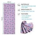 thumbnail image 2 of Light Purple Cartoon Unicorn Heart Pattern Hot Yoga Mat Towel Non Slip for Hot Yoga - Quick-Drying Yoga Mat Cover with 4 Corner Pockets with Travel Bag - Hot Yoga Towel Non Slip 74"x26", 2 of 6