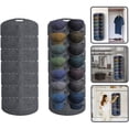 thumbnail image 4 of Bolsa de exhibición para guardar gorras de béisbol, organizador de pared trasera con puerta de rejilla de fieltro, 4 of 4