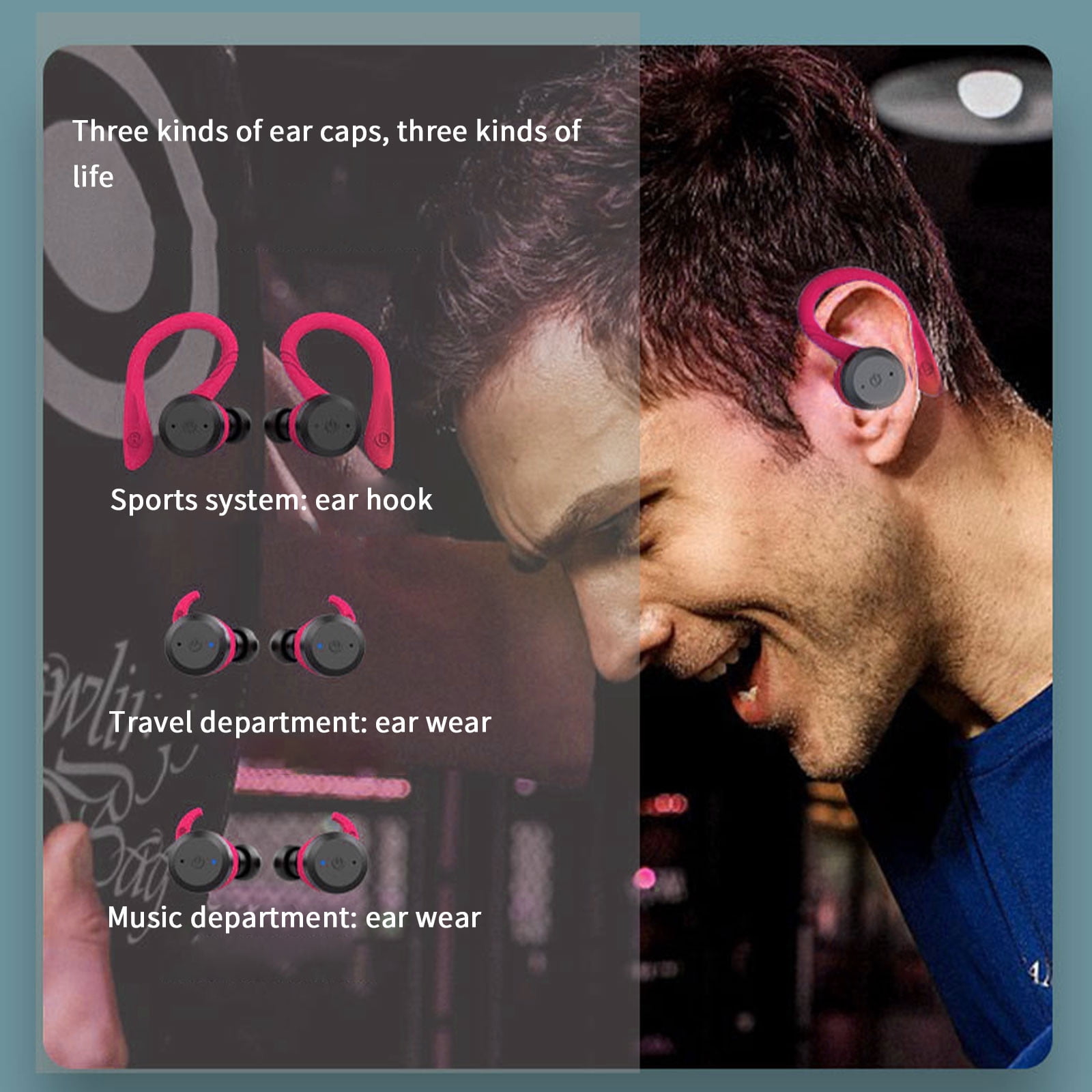 True Wireless Bluetooth Earbuds & Charging Case - Pink, Dual Connect, IPX4 Sweat Resistance, Bluetooth 5 Connection, 3 EQ Sound Settings Signature, Balanced, Bass Boost