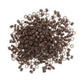 thumbnail image 6 of Set of 500 Silic Links Beads FEATHER hair accessoriess Tools - Brown, as described, 6 of 6