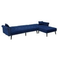 thumbnail image 7 of Wulawindy Convertible Sofa bed sleeper Navy blue velvet（W223S00459、W223S00709、W223S00007）, 7 of 7