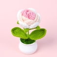 thumbnail image 1 of Girasol de lana de punto en maceta con flores artificiales para estudio, decoración de escritorio, temporada de graduación, regalo del día del maestro, 1 of 6